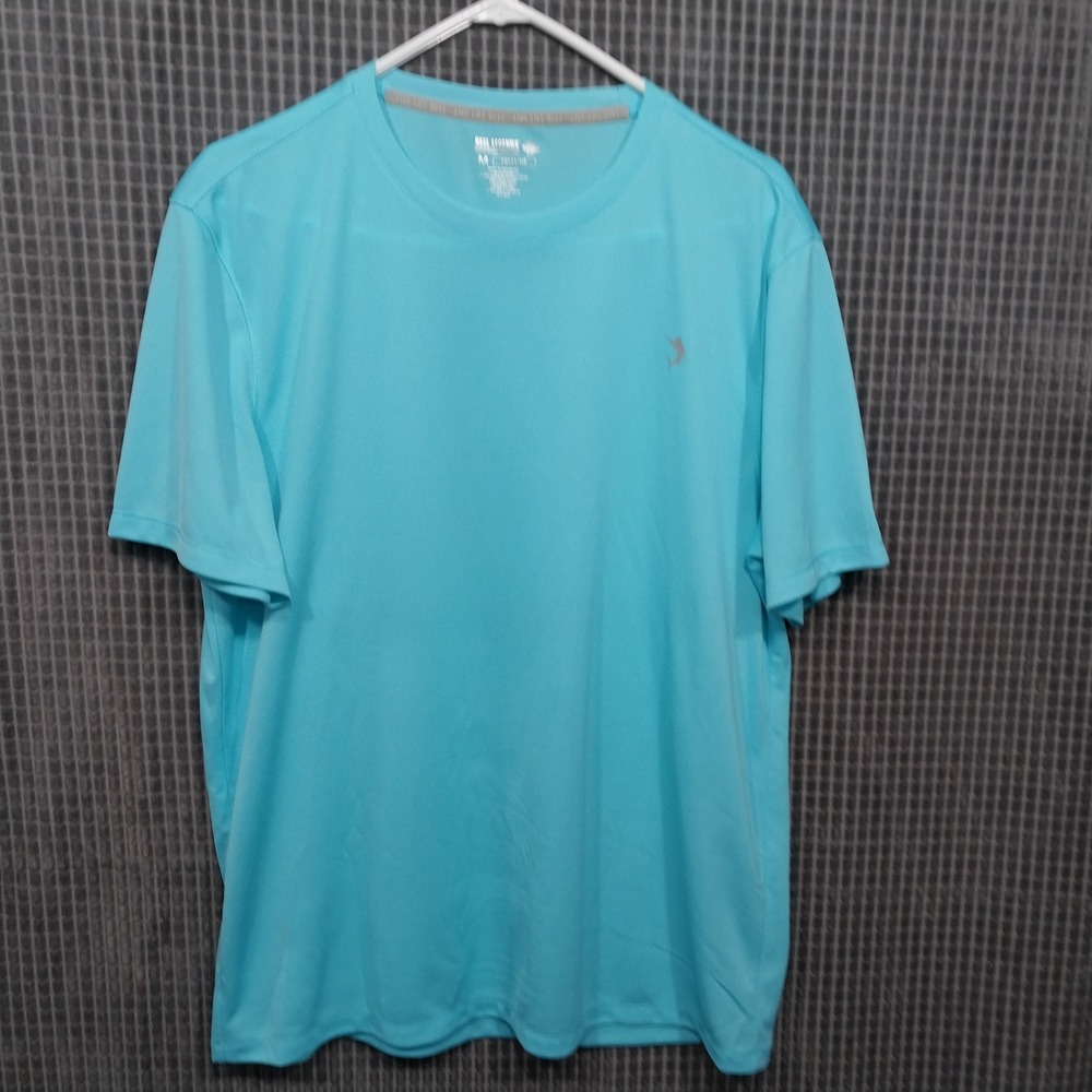 Reel Legends Freeline T-Shirt Mens Performance Short Sleeve M Aqua Blue